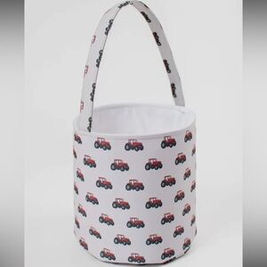 Red Tractor Print Easter Basket / Toy Storage